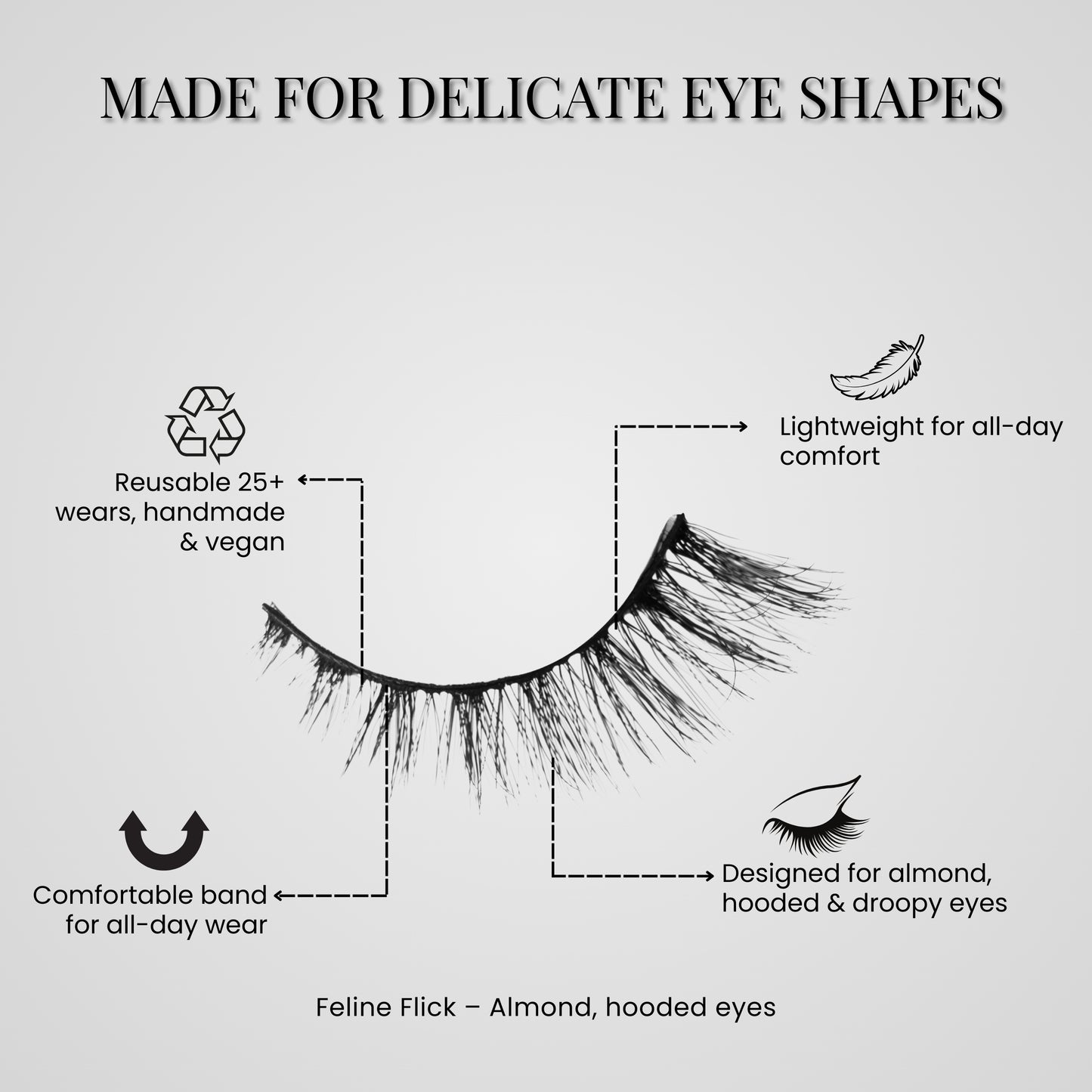 Vivyra FELINE FLICK Eyelashes - HOODED ALMOND EYES