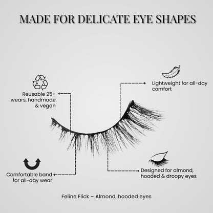 Vivyra FELINE FLICK Eyelashes - HOODED ALMOND EYES