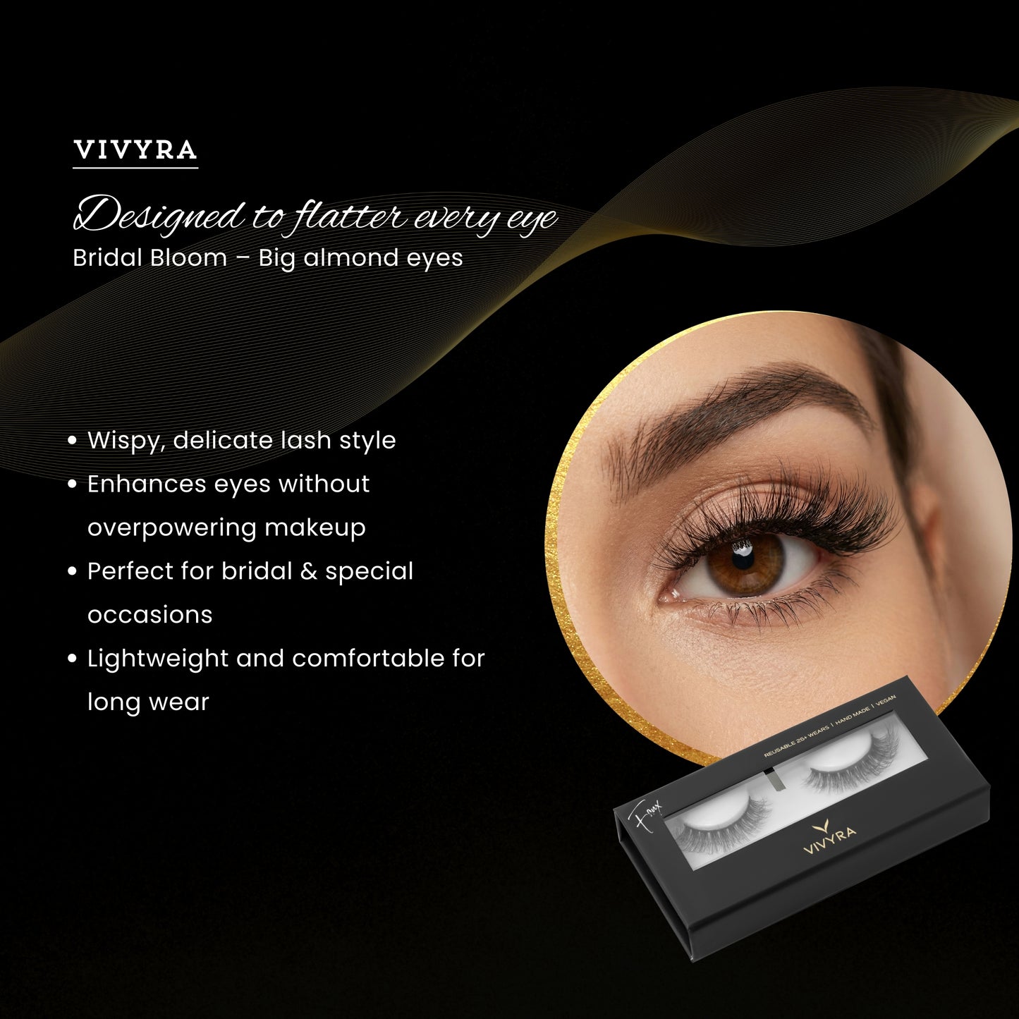 Vivyra  BRIDAL BLOOM Eyelashes - ALMOND EYES