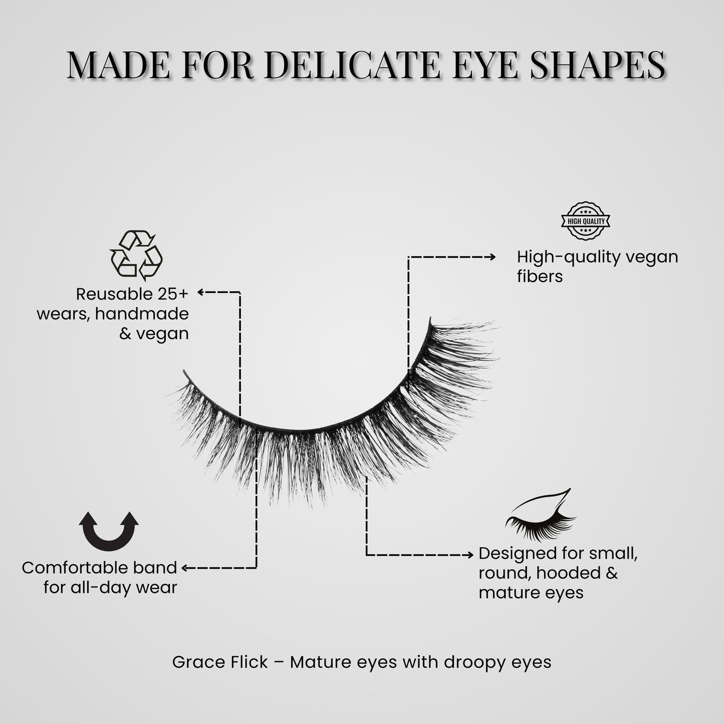 Vivyra  GRACE FLICK Eyelashes- DEEP SET MATURE EYES