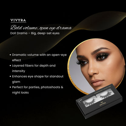 Vivyra DOLL DRAMA Eyelashes - NON HOODED DEEP SET EYES