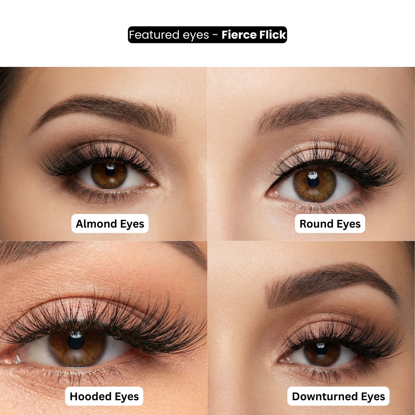 Vivyra FIERCE FLICK Eyelashes - Cat Eyelashes for Almond Eyes