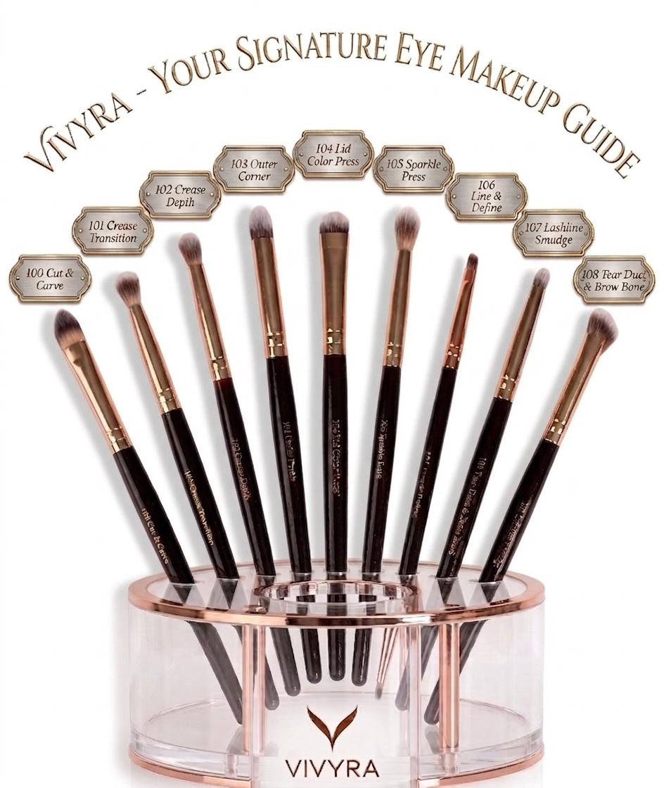 Vivyra Eye Artistry Set – 9 Pc Professional Eye Makeup Brush Set