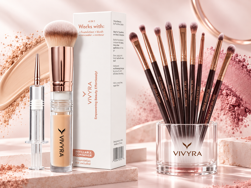 Vivyra Face and Eye Brush Duo- Anniversary Sale