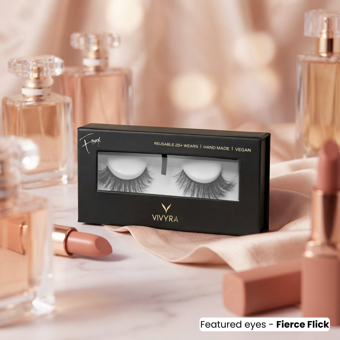 Vivyra FIERCE FLICK Eyelashes - Cat Eyelashes for Almond Eyes
