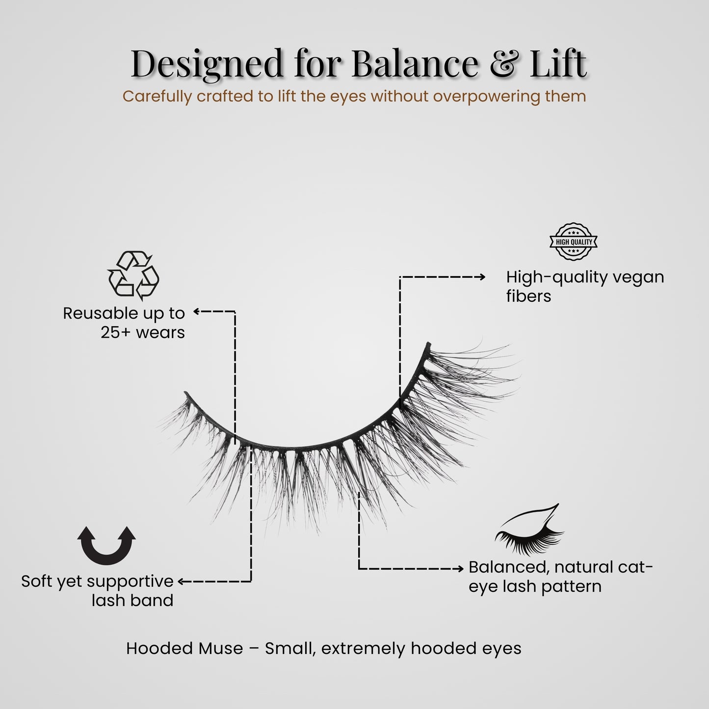 Vivyra  HOODED MUSE Eyelashes - HOODED EYES