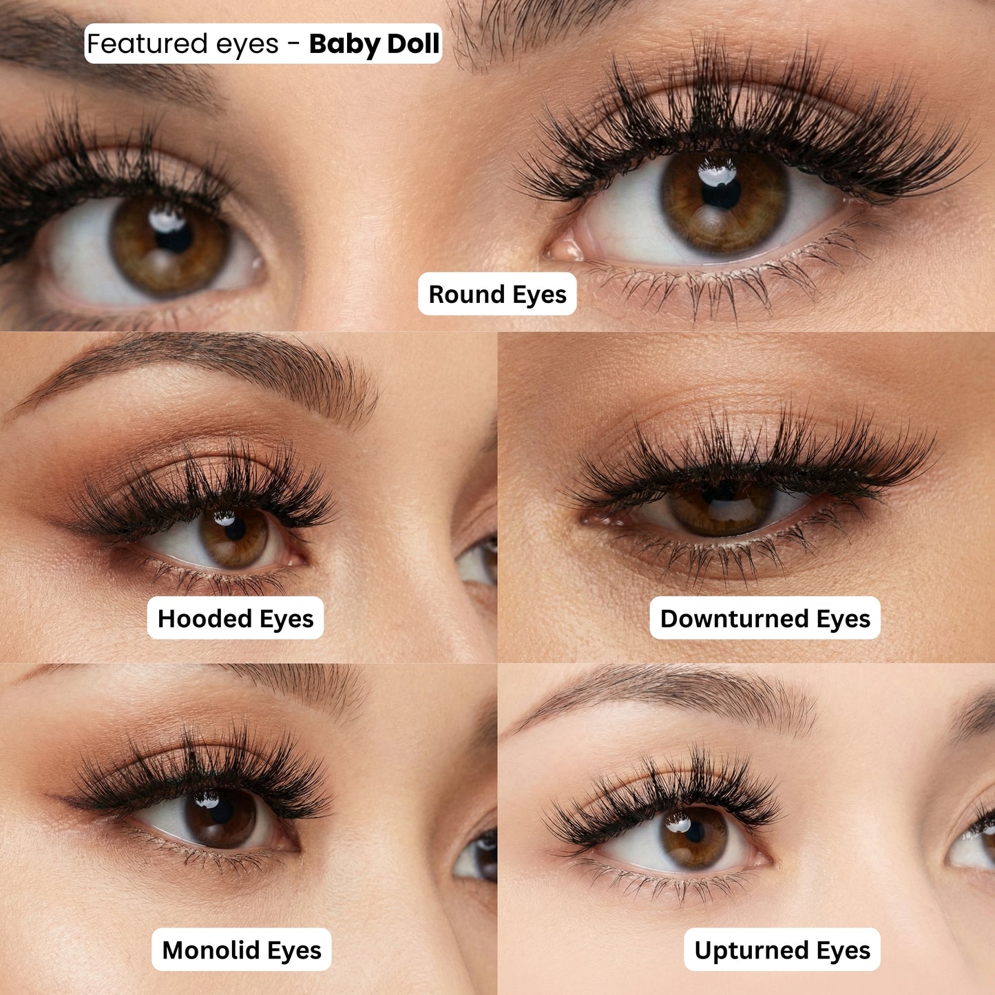 Vivyra BABY DOLL Eyelashes - DEEP SET HOODED EYES