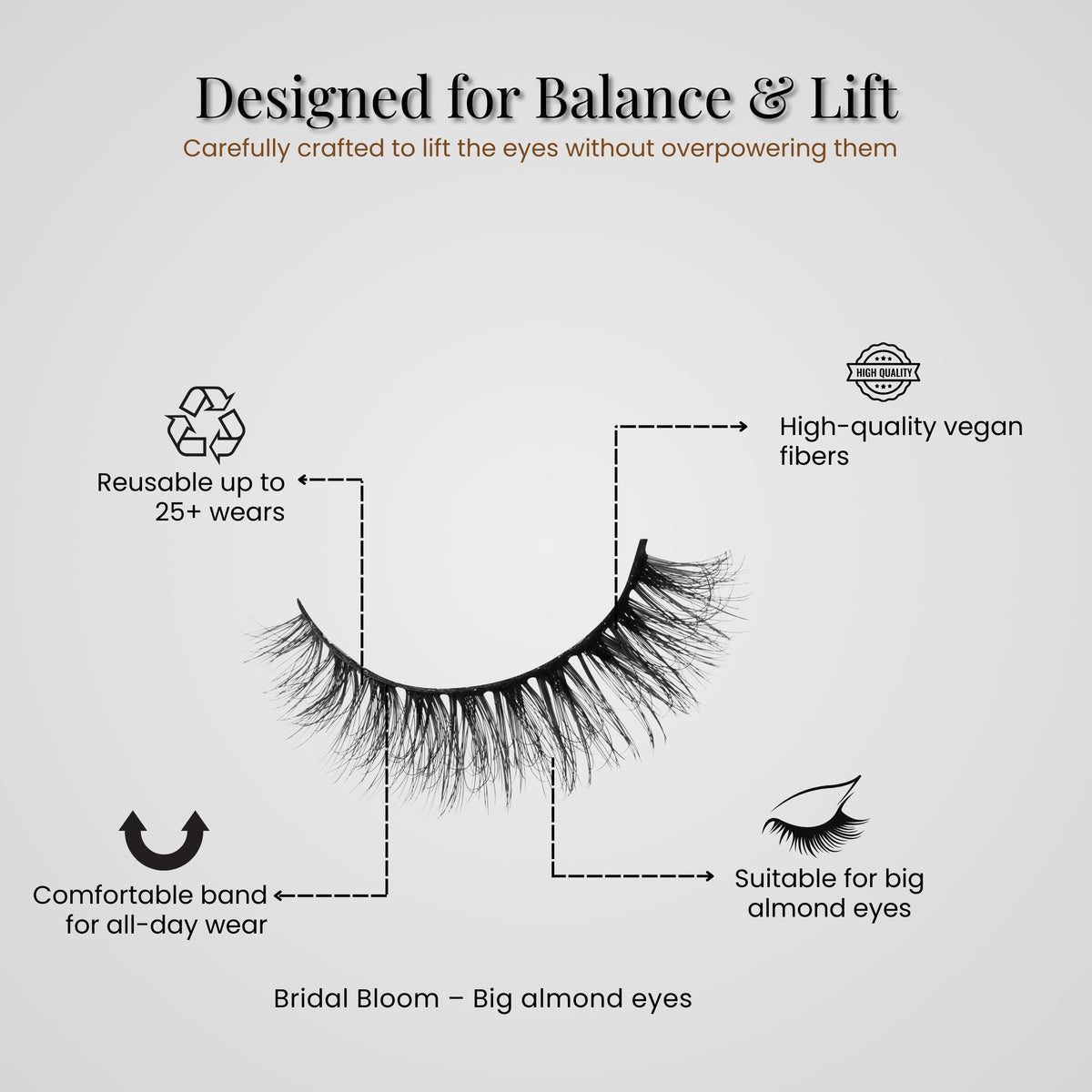 Vivyra  BRIDAL BLOOM Eyelashes - ALMOND EYES
