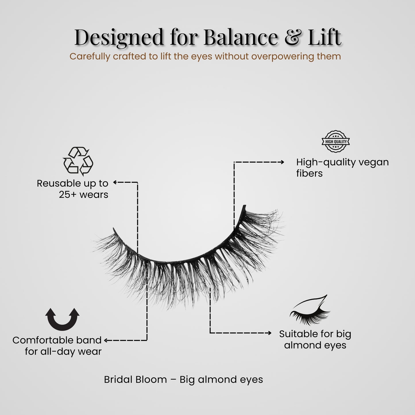 Vivyra  BRIDAL BLOOM Eyelashes - ALMOND EYES